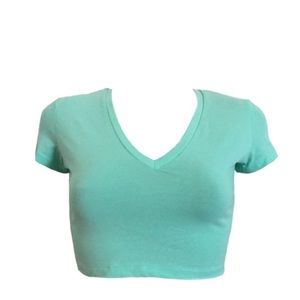 Mint crop top